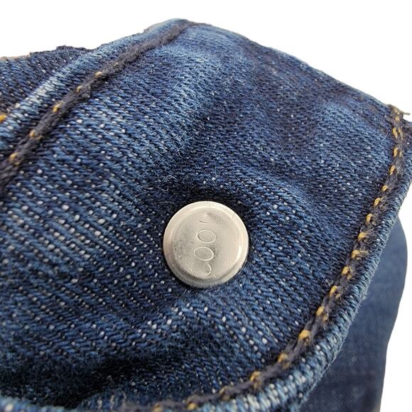 LEVI'S Boot Cut Low Waist Dark Distress Wash Jeans - Size 4 - Picture 5 of 6